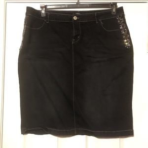 Be Girl black denim skirt